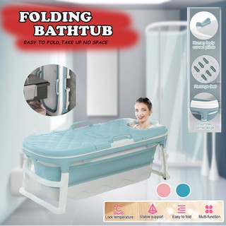 Adult Bath Barrel Folding Bathtub Portable Soaking Bath Body Brushes Washing Shower