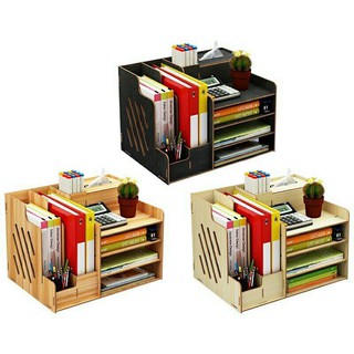 Wooden Desktop Organizer Light Weight Office Supplies Books Holder Paper (9)