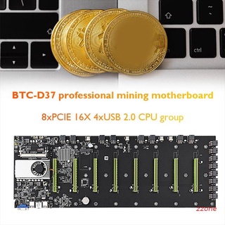 zzz BTC-D37 DDR3 Mining Machine Motherboard Group Supports 8 Graphics Card 128G SSD