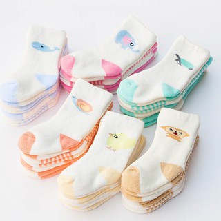 4 Pairs/set Cotton Socks Baby Girls Boys Cartoon Socks
