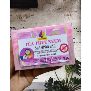 135g Tea Tree Neem Peppermint Shampoo bar anti lice anti dandruff