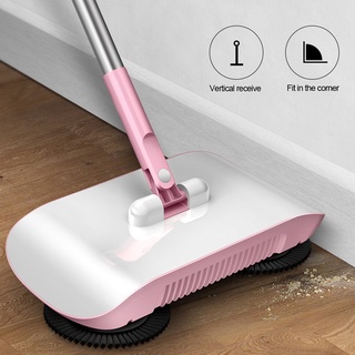 Stainless Steel Sweeping Machine Hand Push Magic Broom Dustpan Automatic Sweeper 360° Rotatable