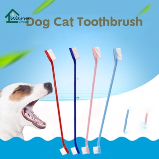 Dog Cat Toothbrush Paw Print Double-headed Pet Toothbrush Dog Toothbrush Pet Supplies
