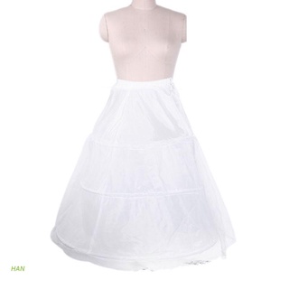 HAN 3 Hoops Bridal Crinolines Petticoat Bustle Ball Gown Wedding Dress Underskirt