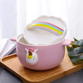 Unicorn Cute Ramyeon Noodles Ceramic Bowl