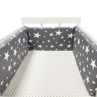 [boutique]2M Hot Baby Bed Crib Bumper U-Shaped Detachable Zipper Cotton Newborn Bumpers Infant Safe