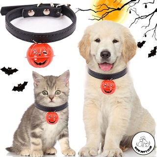 Halloween Pumpkin Bell Collar Pet Dog Cat Adjustable Kitty Puppy Neck Accessories Decoration