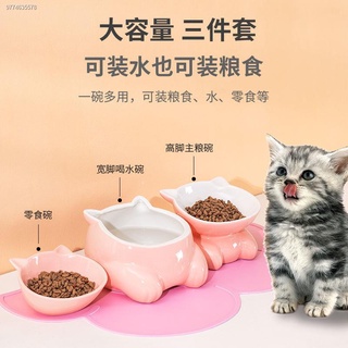 Selling❇Cat bowl anti-overturning cat food bowl ceramic kitten protection cervical spine special cat