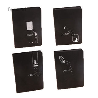 Black Paper Journal with Black Cardboard Hardcover Notebook Black Pages Sketch