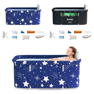 ▨Portable Folding Bathtub Set Foldable Soaking Bathing Tub Adult Bathtub Bath Barrel Beauty Spa Hous (1)