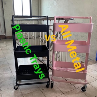 3 Tier trolley tray plastic and all metal (1)
