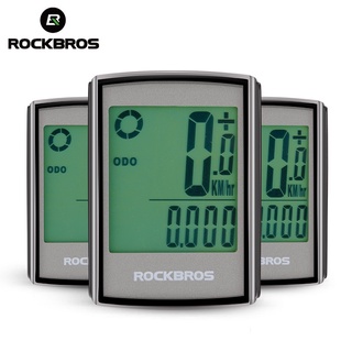 【Spot sale】 ROCKBROS Waterproof Bicycle Computer LCD Backlight Stopwatch Wireless Cycling Bike Compu