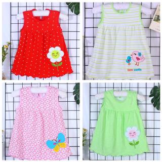 Cotton Cute Baby Girl Dress Fashion Flower Summer Clothes for 0-1Y Kids