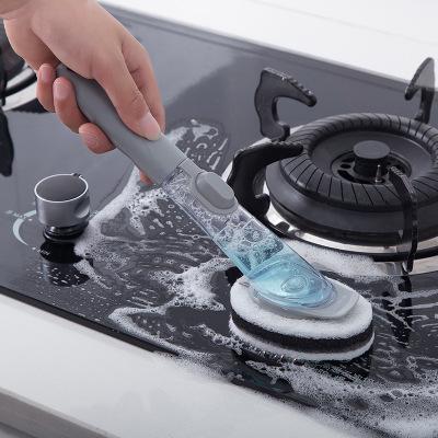 Home Kitchen Automatic Cleaning Liquid Long Handle Pot Brush Bowl Washing Pot Washing Stove Tool