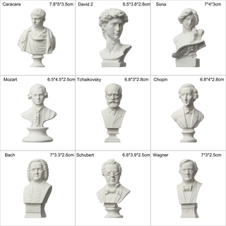 SUCHEN Nordic Plaster Statue Famous Sculpture Mini Gypsum Bust Portraits Greek Mythology Desktop Ornament (3)