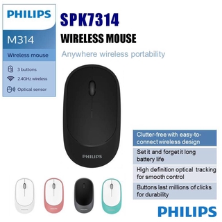 COD Philips M314 (SPK7314)-Philips Wireless Mouse for Laptop PC or Office Free AA Battery