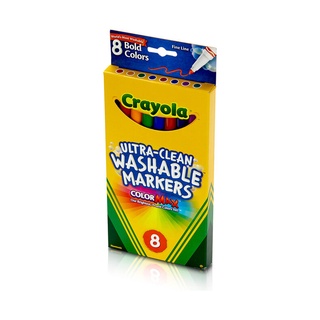 Crayola Ultra-Clean Washable Fine Line Markers, Bold Colors 8 ct / 12 ct