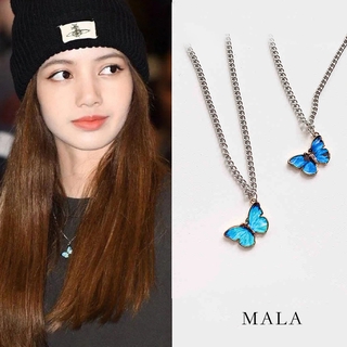 Lisa Same Style Butterfly Necklace Ins Women Clavicle Chain Cool Style Simple Fashion Accessory (1)