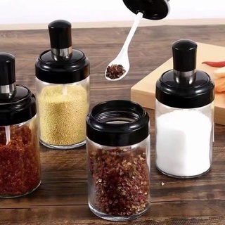 Glass Spice Jar Glass Seasoning Jar seasoning Bottle kitchen Dispensers (1)