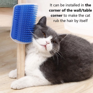 LYX Pet Scratching Device Fixed Corner Cat Combing Brush Scratching Face Tickling Massage Brush