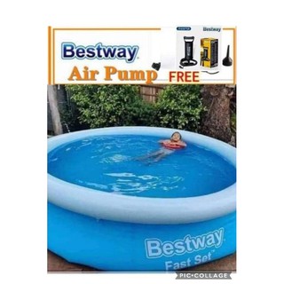 Bestway Inflatable swimming pool Fast Set 10ft 3.05M x 30 & 8ft 2.44M x 26 FREE PUMP