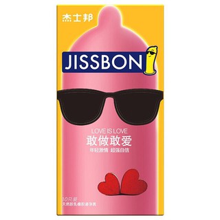 Jissbon Natural Latex Rubber Condom Dare to Do Dare to Love10Piece Condom Sex Toys for Men and Wome
