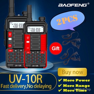 2Pcs Baofeng UV10R Walkie Talkie 10W VHF UHF Dual Band Two Way CB Ham Radio UV 10R Portable USB Cha