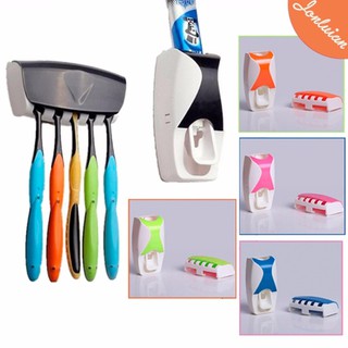 2 in 1 Wall mountable Automatic Toothpaste Toothbrush Dispenser