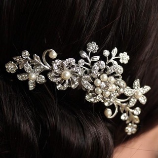 【spot goods】◊♔Wedding Rhinestone Faux Pearl Hair Clip Bridal Hair Comb
