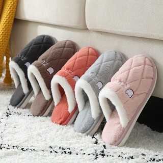 Cotton Slippers Female Cute Winter Indoor Plush Home Winter Couple