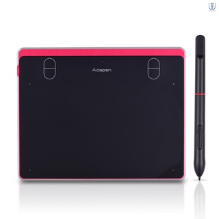 Acepen AP604 Digital Graphic Drawing Tablet 6*4 Inch Active Area Ultra-Thin Drawing Board Kit with 4 Shortcut Keys Battery-free Passive Stylus 8192 Levels Pressure Compatible with Windows 10/8/7 & Mac OS & Android for Drawing Teaching Online Course
