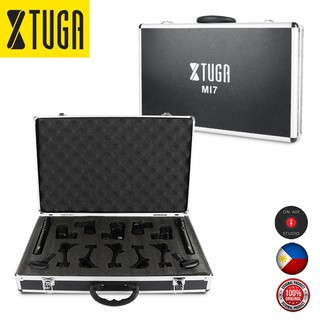 XTUGA MI7 7-PIECE Drum Mic Kit with Aluminum Hard Case
