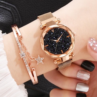 Favorite✐J.ESTINA Jewelry [with box] Fashion Starry sky magnet buckle watch bracelet and quartz watc