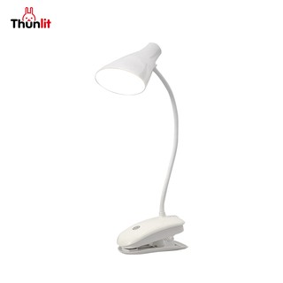 Thunlit White Clip Lamp USB 2200mAh Rechargeable Dimmable 3 Color Temperatures