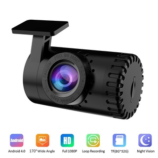 1080P HD Car Video Camera Night Vision Dash Cam Video Recorder Android USB 170° Wide Angle Car Dashc