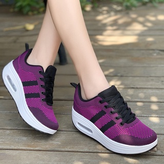 ℗✌Sports shoes women 2021 new spring breathable mesh shoes casual travel shoes women s thick-soled r