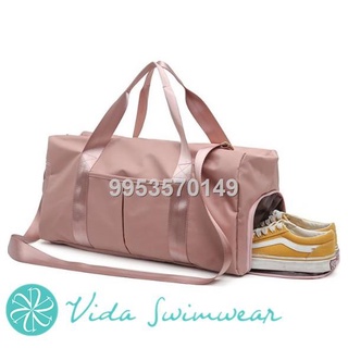 Vida Sports Gym Bag Fitness Bag Travel Handbag Yoga Bag With Shoes Compartment Foldable Luggage Bag