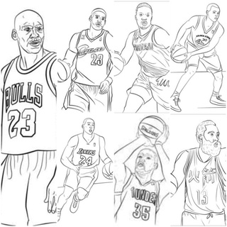 NBA Players Coloring Pages For Children