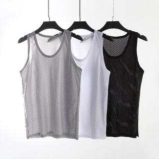 Quick dry Mens Underwear Sleeveless Tank Top Solid Muscle Vest Undershirts O-neck Gymclothing