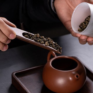 Ebony tea ceremony six gentlemen tea clip tea needle pure copper tea spoon kung fu tea set solid woo