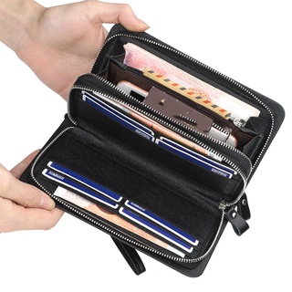 Men's ID Credit Card Holder Purse PU Leather Zip Long Wallet Clutch Handbag (6)