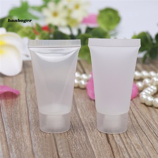 HBGR_10Pcs 15ml Empty Travel Lotion Cream Cleanser Bottles Cosmetic Sample Containers