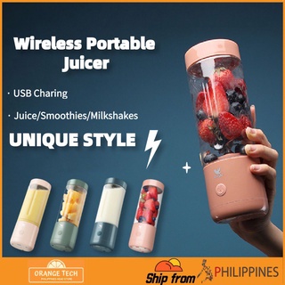 portableஐMidea Bugu Portable Blender 4 Blades Wireless Juicer Mini Fruit Shaved Ice USB Rechargeable