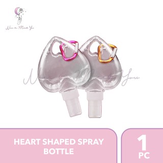 50ml Spray Bottle with Keychain Portable Alcohol Perfume Heart-Shaped Bottles Emp
