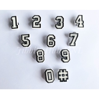 Jibbitz Numbers Hashtag Pin for Clogs Shoe Charm for Crocs