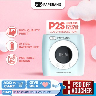 ❀✔✒Paperang P2S Portable Thermal Printer with Free Roll of Paper