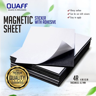 (5 sheets) Magnetic Sheets 4r Size with Adhesive / stickers ( Photobooth Material )