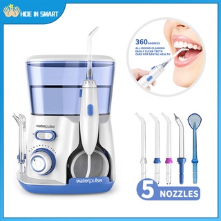 Waterpulse Water Flosser Teeth Cleaner Home Electric Oral Care Irrigator Dental Floss 5 Jet Tip800ML