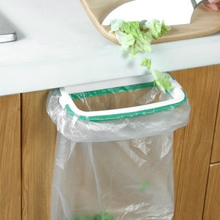 Hangable kitchen household door back cabinet trash can bracket trash bag hanging storage rack trash (4)