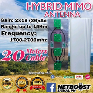 HYBRID MIMO Antenna 36dbi 20 Meters Cable